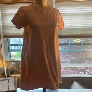 Uniqlo Pale Pink T-Shirt Dress W/Pockets